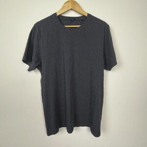 Patrick Assaraf Gray Pima Cotton T-Shirt Size M Soft Crewneck Minimalist Luxe